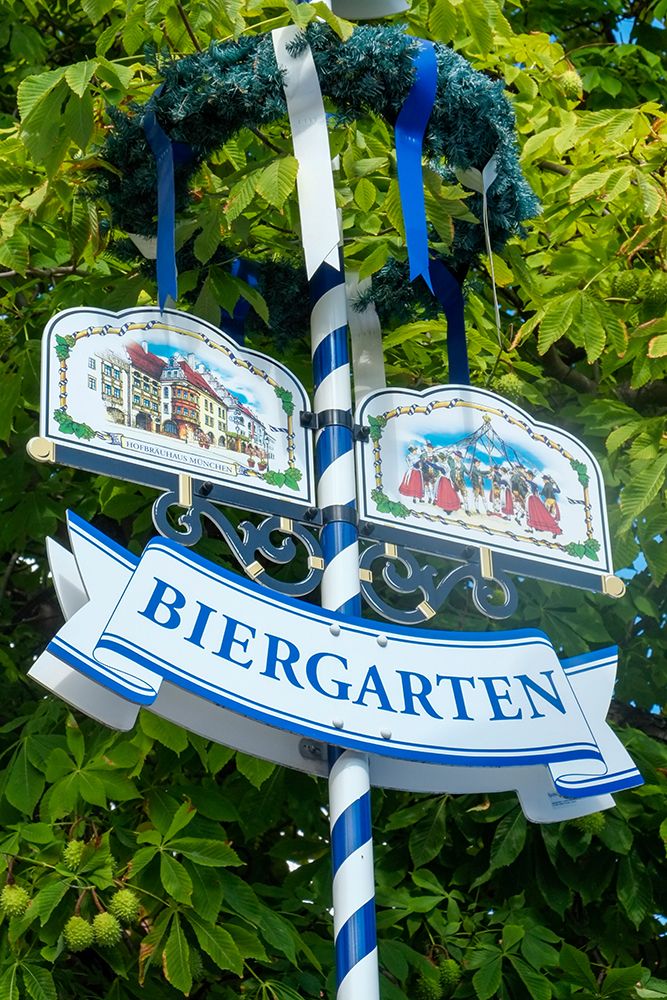 Krems, Austria. Local Biergarten (beer garden) sign.